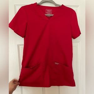 XS Cherokee Revolution Scrub Top / Red / Like new✨